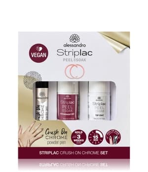 Alessandro Striplac Peel or Soak Icegold Crush on Chrome Nagellack-Set