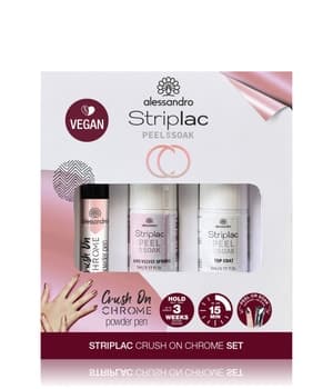 Alessandro Striplac Peel or Soak Rosé Crush on Chrome Nagellack-Set