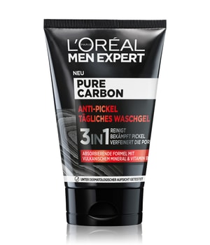 L'Oréal Men Expert Pure Carbon Anti-Pickel Tägliches Waschgel für jugendliche Männerhaut Reinigungsgel