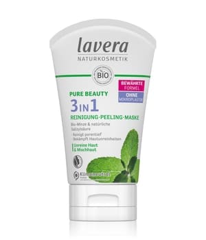 lavera Pure Beauty 3in1 Reinigung Peeling Maske Gesichtspeeling