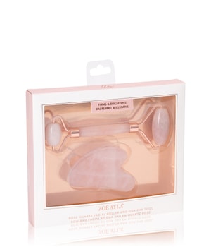 Zoë Ayla Gua Sha Therapy Gua Sha and Roller Set - Rose Quartz Gesichtspflegeset